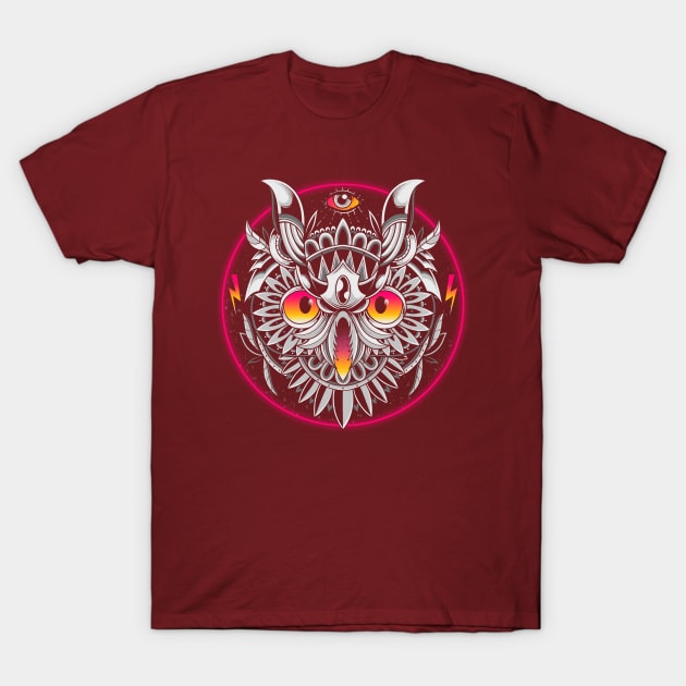 Retrowave Owl T-Shirt by GODZILLARGE